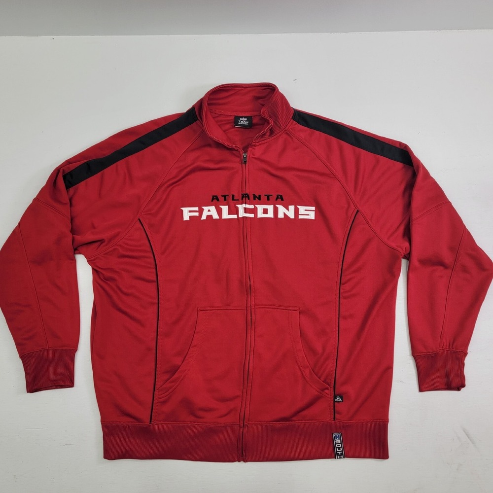 Atlanta Falcons Full Zip Track Jacket NFL Team Apparel Football NFC Red Mens 2XL